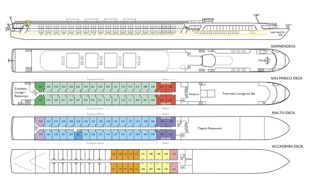 Decksplan MS Lady Diletta