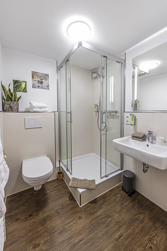 Badezimmer des Landhotel Die Sperre in Winterberg