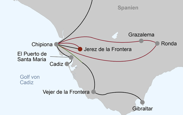 Andalusische Juwelen_Routenkarte 