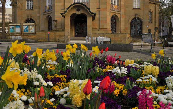 Kurtheater von Bad Kissingen im Frühling