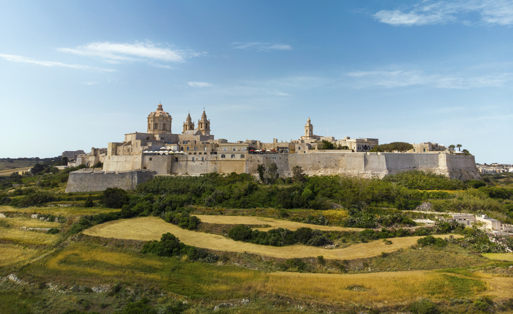 Historische Stadtmauern von Valletta auf Malta