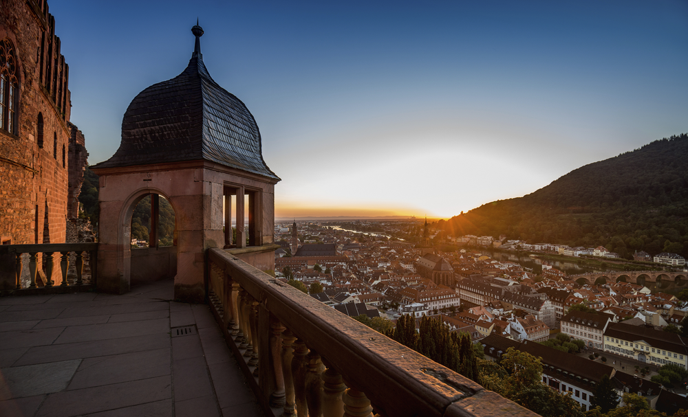 Blick auf Altstadt vom Schloss
