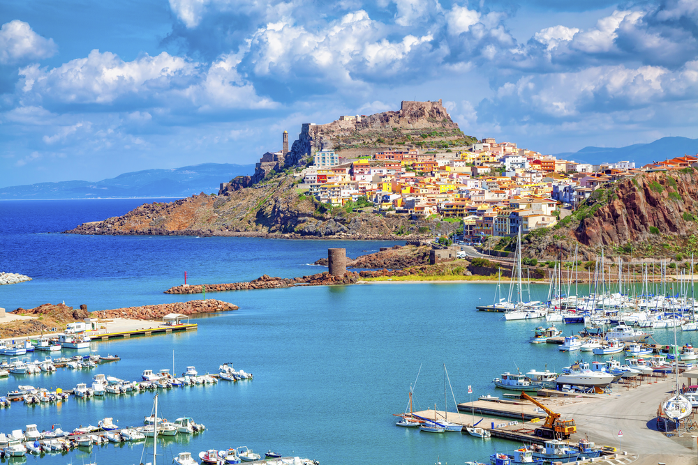 Blick auf Castelsardo auf Sardinien